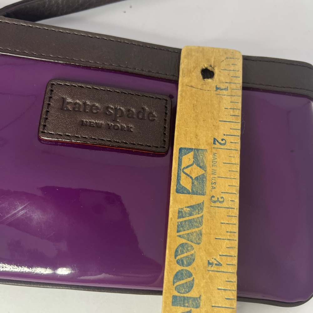 Kate Spade New York Purple Brown Wristlet Clutch Pouch - Picture 14 of 16